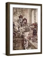 Knave Before King and Queen of Hearts, 'Alice's Adventures in Wonderland' by Lewis Carroll-Arthur Rackham-Framed Giclee Print