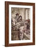 Knave Before King and Queen of Hearts, 'Alice's Adventures in Wonderland' by Lewis Carroll-Arthur Rackham-Framed Giclee Print