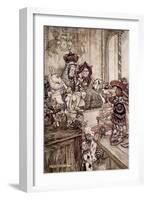 Knave Before King and Queen of Hearts, 'Alice's Adventures in Wonderland' by Lewis Carroll-Arthur Rackham-Framed Giclee Print