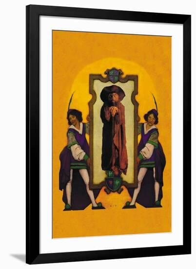 Knaves and Wizard-Maxfield Parrish-Framed Art Print