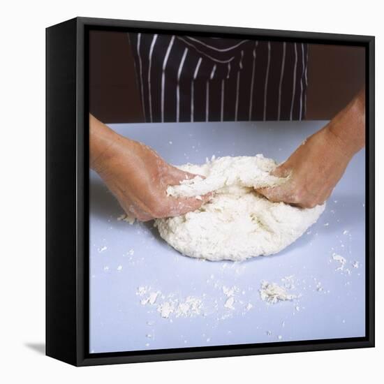 Kneading Bread Dough-null-Framed Stretched Canvas