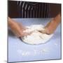 Kneading Bread Dough-null-Mounted Photographic Print