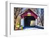 Knechts Covered Bridge Fall Scenic, Bucks County, Pennsylvania, USA-George Oze-Framed Photographic Print