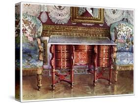 Kneehole Writing Table and Gilt Fauteuils, 1910-Edwin Foley-Stretched Canvas