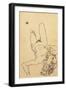 Kneeling Female Nude, 1917-Egon Schiele-Framed Giclee Print
