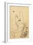 Kneeling Female Nude, 1917-Egon Schiele-Framed Giclee Print