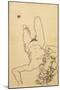 Kneeling Female Nude, 1917-Egon Schiele-Mounted Giclee Print