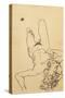 Kneeling Female Nude, 1917-Egon Schiele-Stretched Canvas