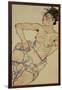 Kneeling Female Semi-Nude, 1917-Egon Schiele-Framed Giclee Print