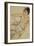 Kneeling Female Semi-Nude, 1917-Egon Schiele-Framed Giclee Print