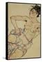 Kneeling Female Semi-Nude, 1917-Egon Schiele-Framed Stretched Canvas
