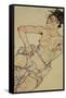 Kneeling Female Semi-Nude, 1917-Egon Schiele-Framed Stretched Canvas