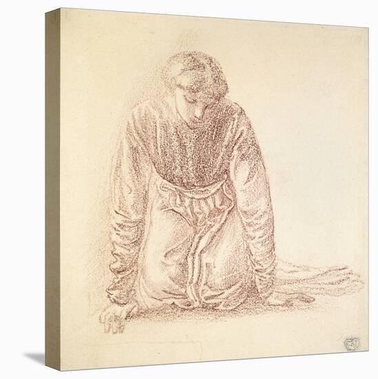 Kneeling Figure of a Woman-Edward Burne-Jones-Stretched Canvas