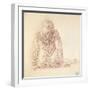 Kneeling Figure of a Woman-Edward Burne-Jones-Framed Giclee Print