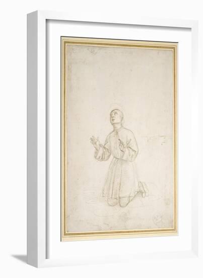 Kneeling Figure of a Youth, C.1503-Raphael-Framed Giclee Print