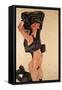 Kneeling Girl, Kniedes Maedchen, 1910-Egon Schiele-Framed Stretched Canvas