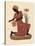 Kneeling Left Weaving Basket - Orange Dress-Judy Mastrangelo-Stretched Canvas