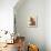 Kneeling Left Weaving Basket - Orange Dress-Judy Mastrangelo-Mounted Giclee Print displayed on a wall