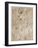 Kneeling Madonna with the Child and St.John, 1478-1480-Leonardo da Vinci-Framed Giclee Print