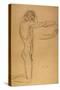 Kneeling Male Nude-Gustav Klimt-Stretched Canvas