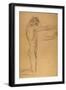 Kneeling Male Nude-Gustav Klimt-Framed Giclee Print