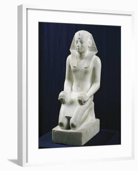 Kneeling Statue of Tuthmosis III in an Offering Position from Karnak-null-Framed Giclee Print