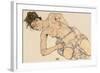 Kneider Weiblicher Halbakt, 1917-Egon Schiele-Framed Giclee Print