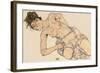 Kneider Weiblicher Halbakt, 1917-Egon Schiele-Framed Giclee Print