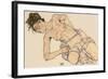 Kneider Weiblicher Halbakt, 1917-Egon Schiele-Framed Giclee Print