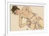 Kneider Weiblicher Halbakt, 1917-Egon Schiele-Framed Giclee Print