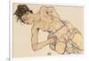 Kneider Weiblicher Halbakt, 1917-Egon Schiele-Framed Giclee Print