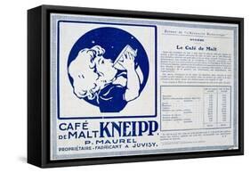 Kneipp Café De Malt, Advertisment, 1915-null-Framed Stretched Canvas