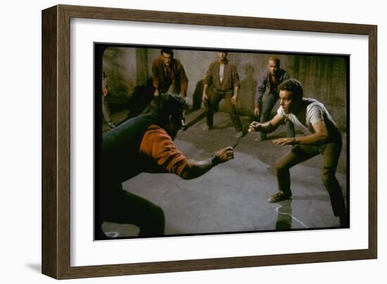 Knife Fight Scene from West Side Story-Gjon Mili-Framed Photographic Print