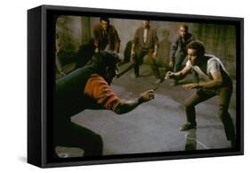 Knife Fight Scene from West Side Story-Gjon Mili-Framed Stretched Canvas