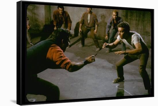 Knife Fight Scene from West Side Story-Gjon Mili-Framed Stretched Canvas