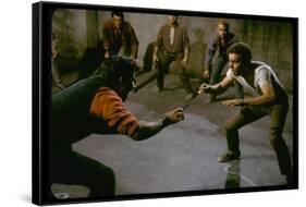 Knife Fight Scene from West Side Story-Gjon Mili-Framed Stretched Canvas