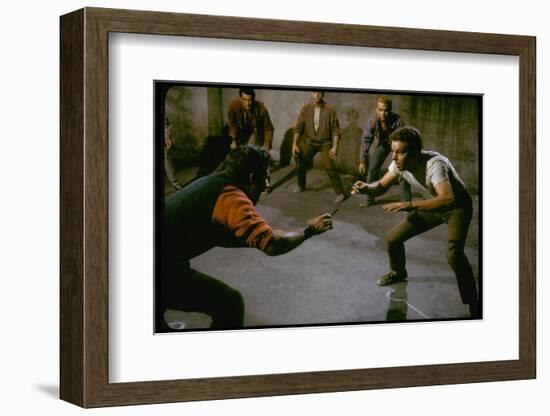 Knife Fight Scene from West Side Story-Gjon Mili-Framed Photographic Print