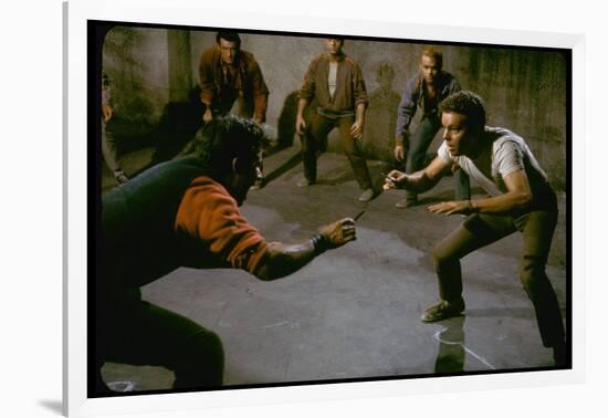 Knife Fight Scene from West Side Story-Gjon Mili-Framed Photographic Print