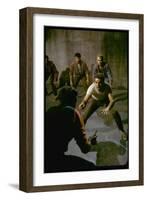 Knife Fight Scene from West Side Story-Gjon Mili-Framed Photographic Print