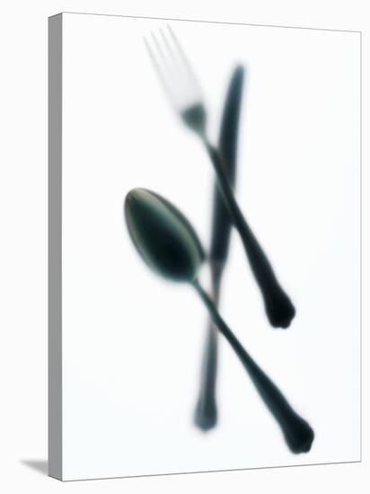 Knife, Fork and Spoon, Blurry-Hermann Mock-Stretched Canvas