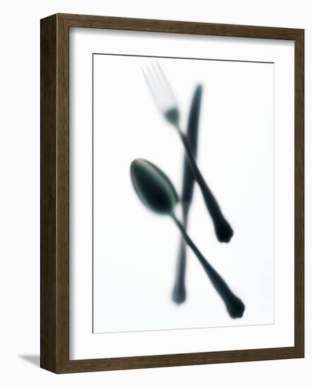 Knife, Fork and Spoon, Blurry-Hermann Mock-Framed Photographic Print