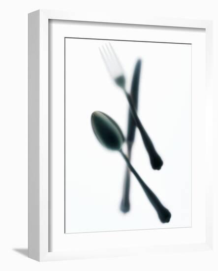 Knife, Fork and Spoon, Blurry-Hermann Mock-Framed Photographic Print