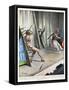 Knife-Thrower Accident-Vittorio Pisani-Framed Stretched Canvas