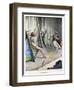 Knife-Thrower Accident-Vittorio Pisani-Framed Art Print