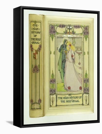 Knight and Lady with Holy Grail-null-Framed Stretched Canvas