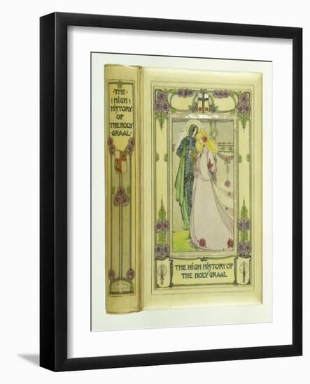 Knight and Lady with Holy Grail-null-Framed Giclee Print