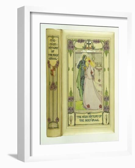 Knight and Lady with Holy Grail-null-Framed Giclee Print
