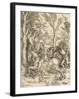 Knight and Lansquenet, C1497-Albrecht Durer-Framed Giclee Print