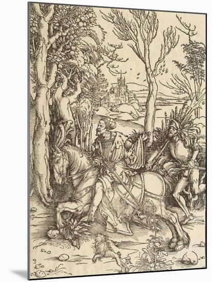 Knight and Lansquenet, C1497-Albrecht Durer-Mounted Giclee Print