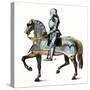 Knight Armed and Mounted, Ready for Battle-null-Stretched Canvas